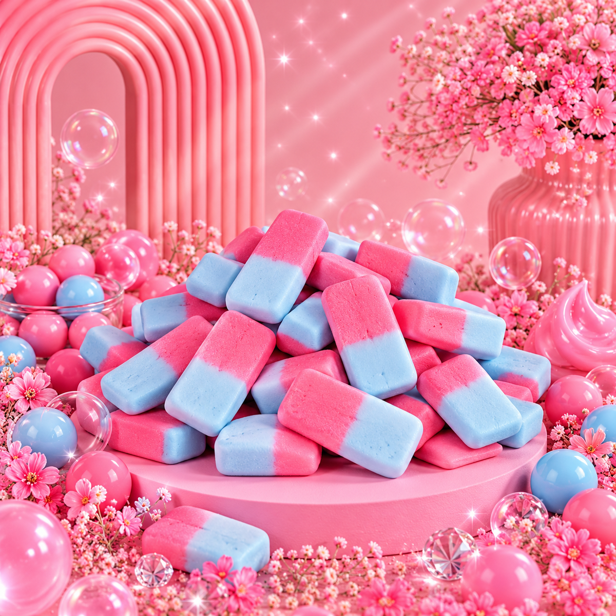 🌸 Squashies Bubble Gum - 100g 🌸