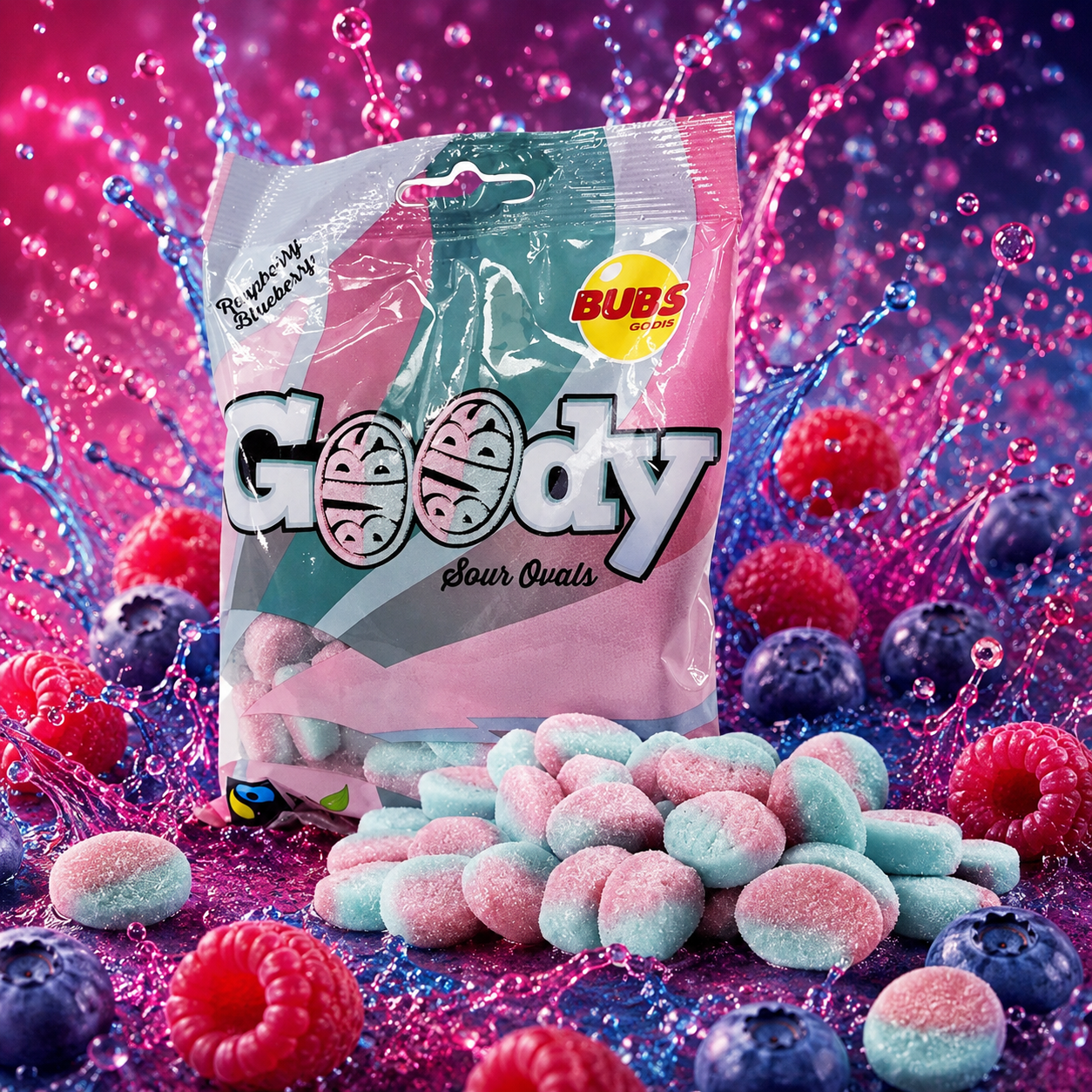 🌸 Bubs Myrtille Framboise Acidulé - 1 Sachet 🌸