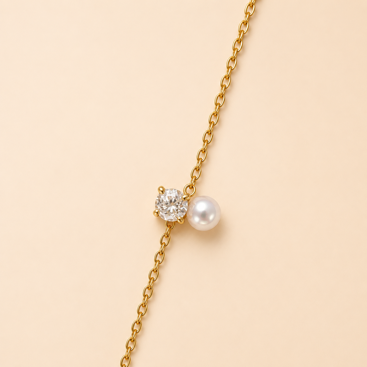 Bracelet Perle de Lumière Doré 🤍✨