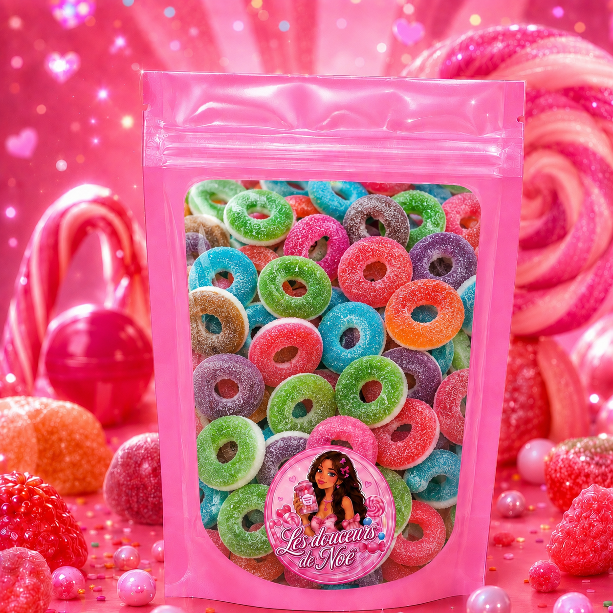 🌸 Mix Anneaux Sucrés – HALAL — 300g ou 600g 🌸