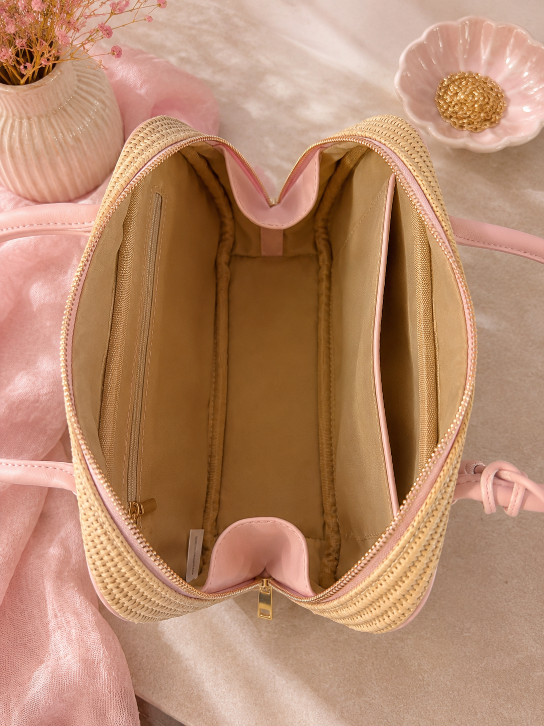 ✨ Sac Raphia Premium Rose ✨