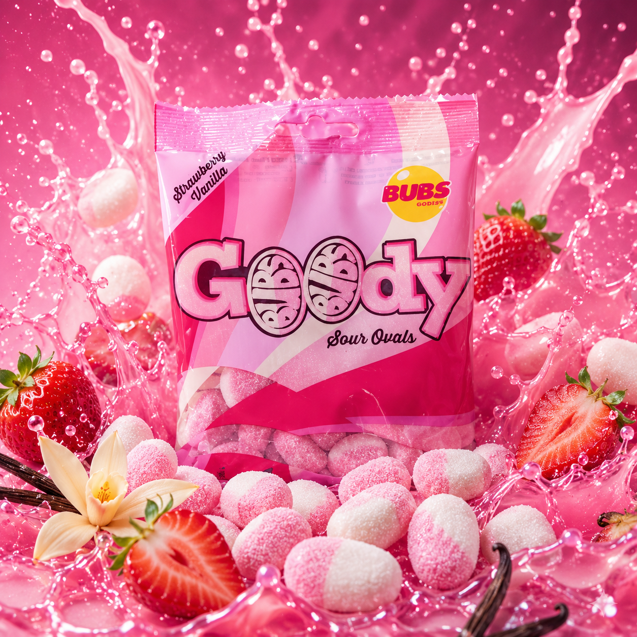 🌸 Bubs Fraise Vanille Acidulé - 1 Sachet 🌸