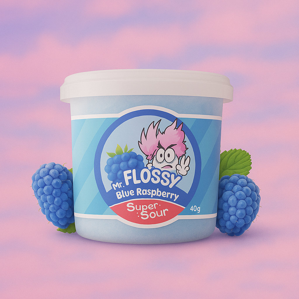 🌸🍭 Barbe à Papa Acidulé Framboise – Mr Flossy 🍭🌸