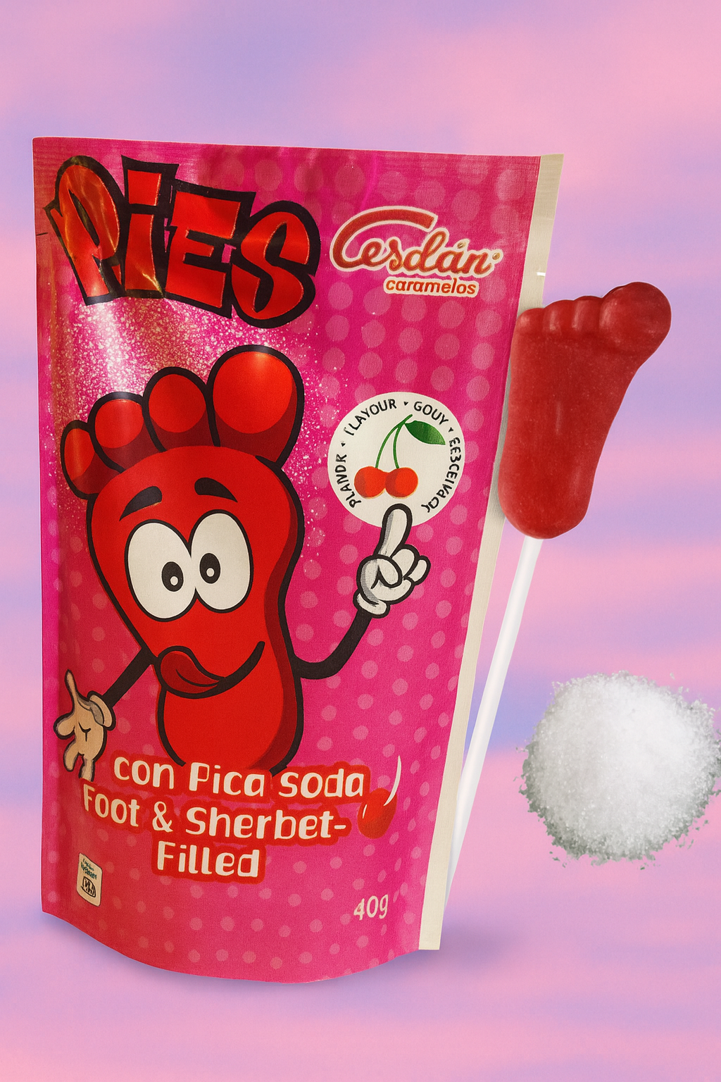 🌸🍭 Sucette Pies Cerise 🍭🌸 - 1 pièce