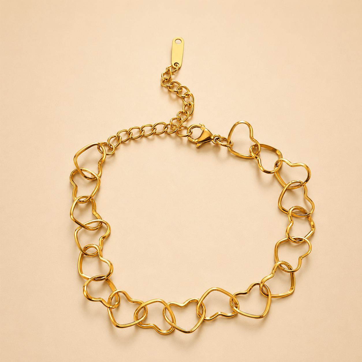 ✨ Bracelet Cœurs Dorés ✨