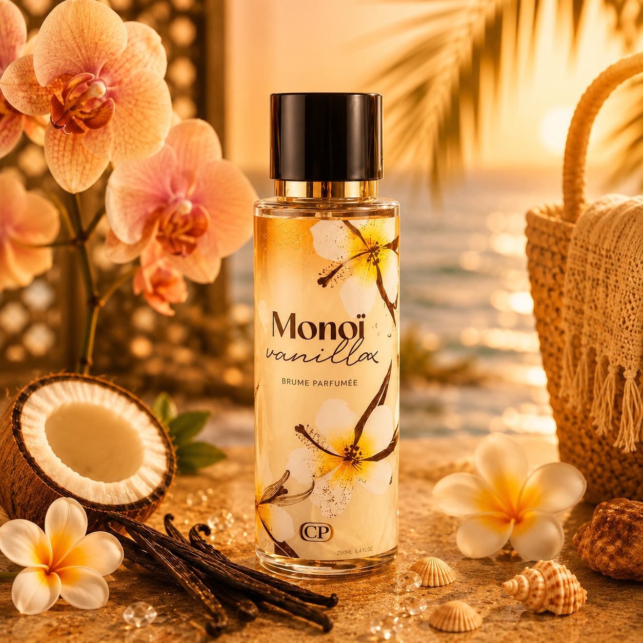 Brume Parfumée Monoï Vanilla – 250 ml 🌴🥥🍦