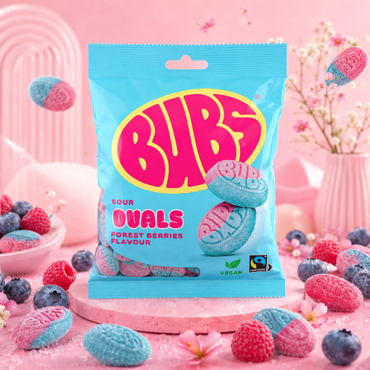 🌸 Bubs Myrtille Framboise Acidulé - 1 Sachet 🌸