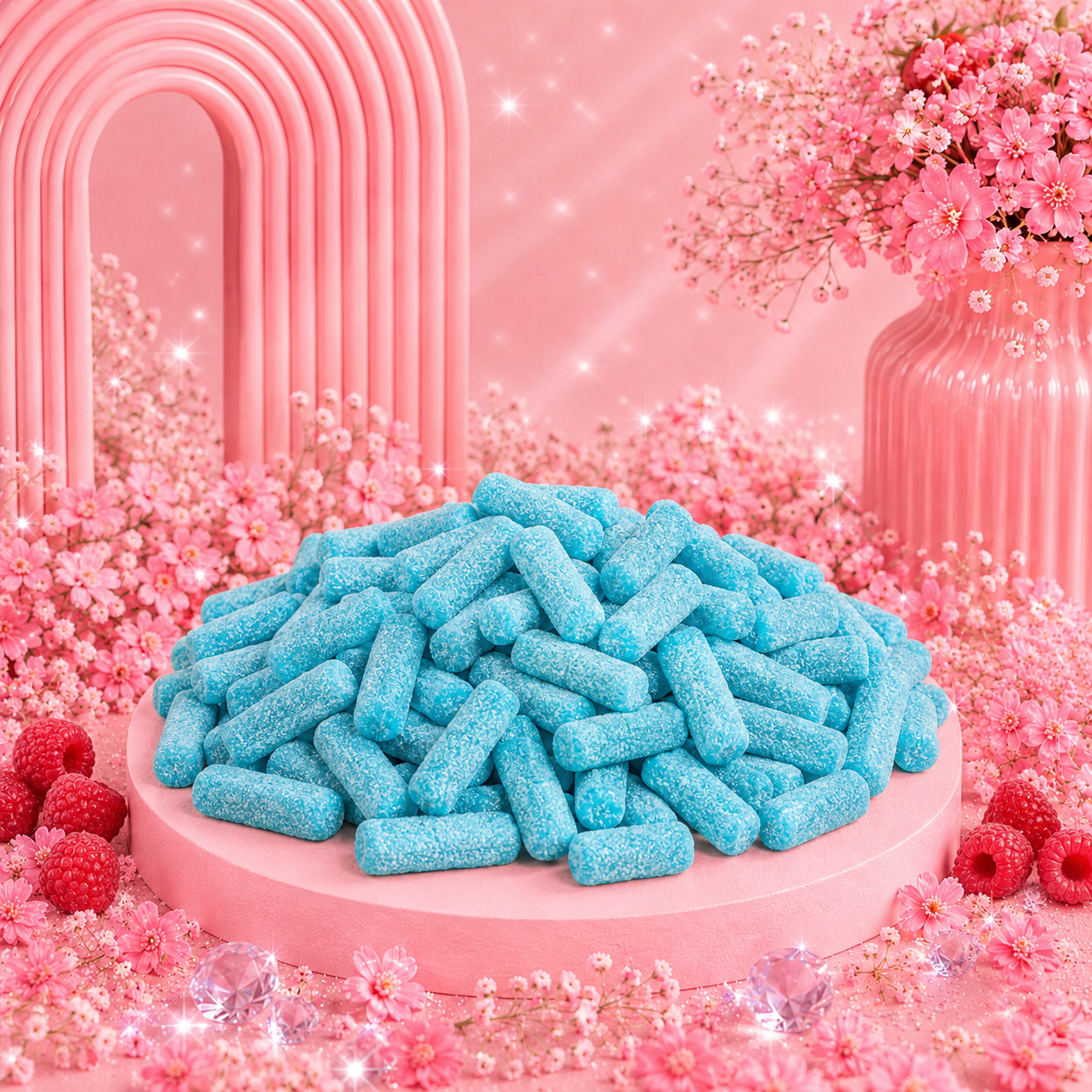 🌸 Hitschies Framboises acidulés- 100g 🌸