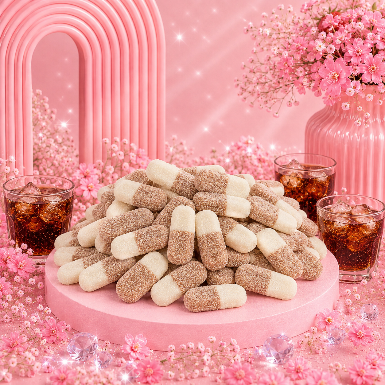 🌸 Briquettes Cola Acidulées - 100g 🌸