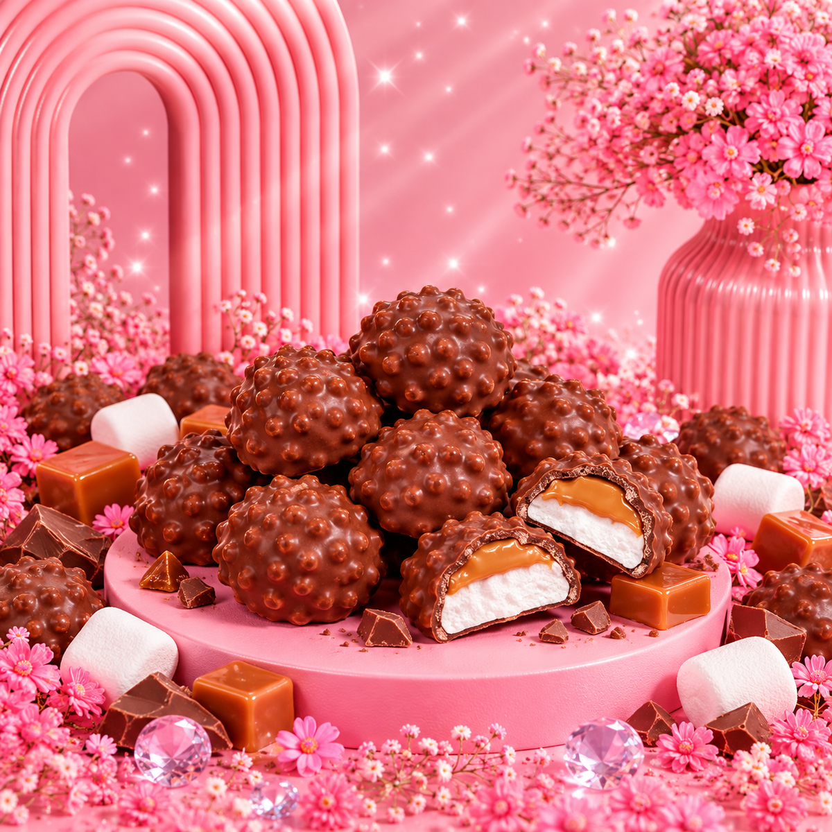 🦔 Hérissons Guimauve & Caramel - x5 🍫