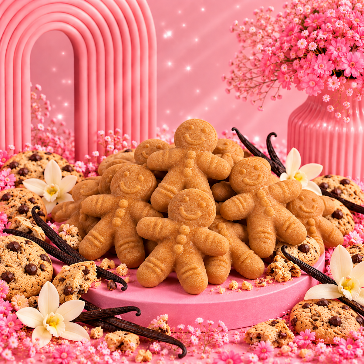 🌸 Bonhommes Pain d’Épice Vanille & Cookie - 100g 🌸