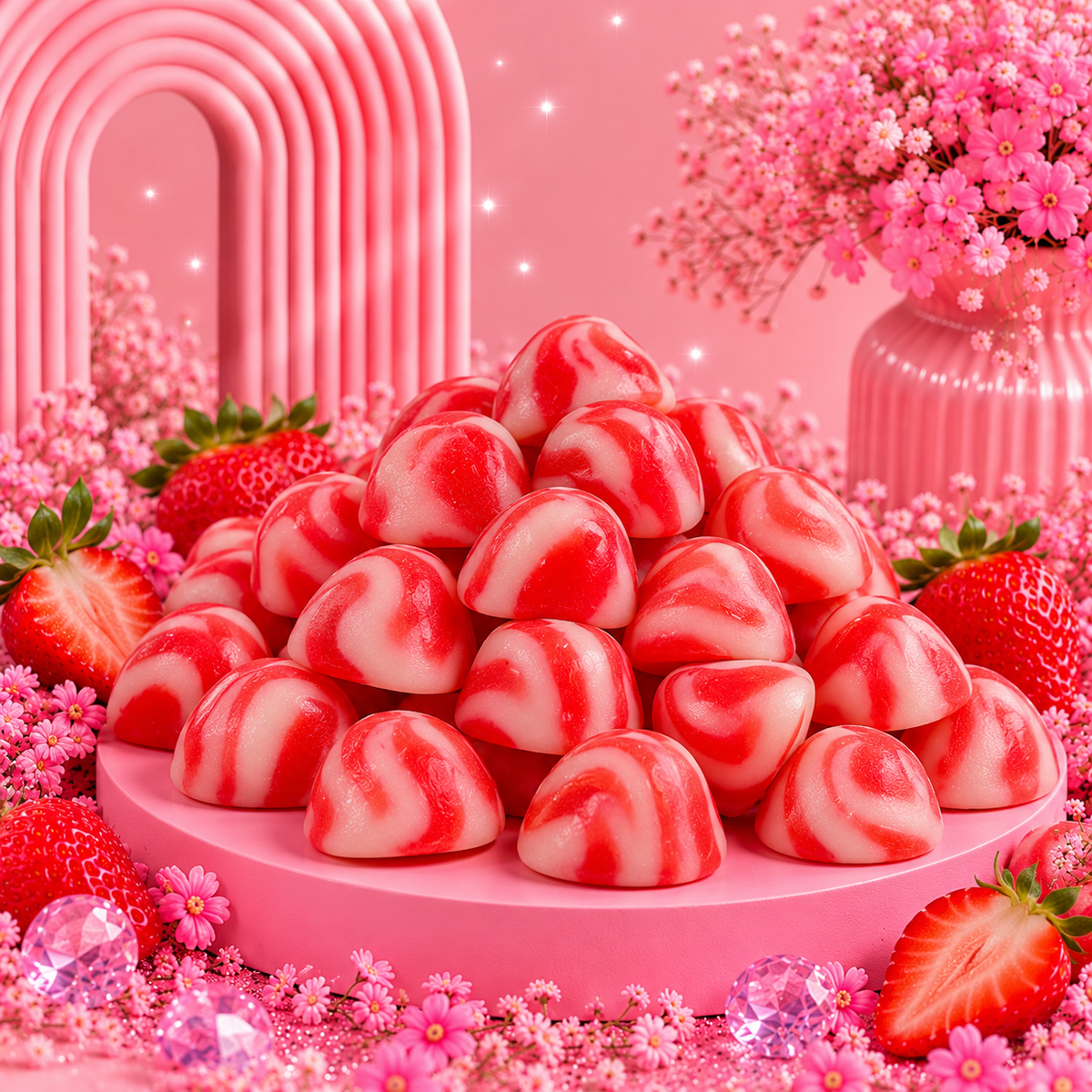 🌸 Bisous Twist Fraise - 100g 🌸