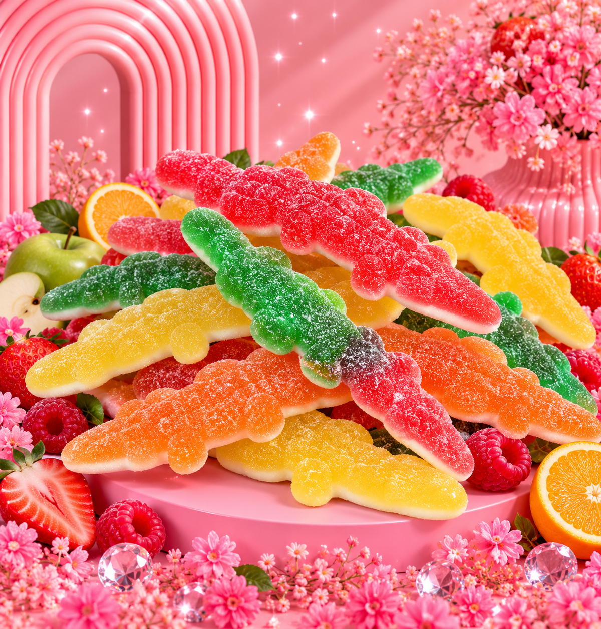 🌸 Crocodile Géant XXL Sucré – À l'unité 🌸