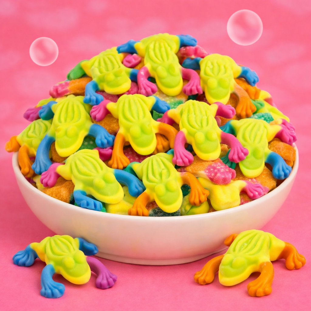 🌸🍭 Grenouilles Tropicales – 100g 🍭🌸