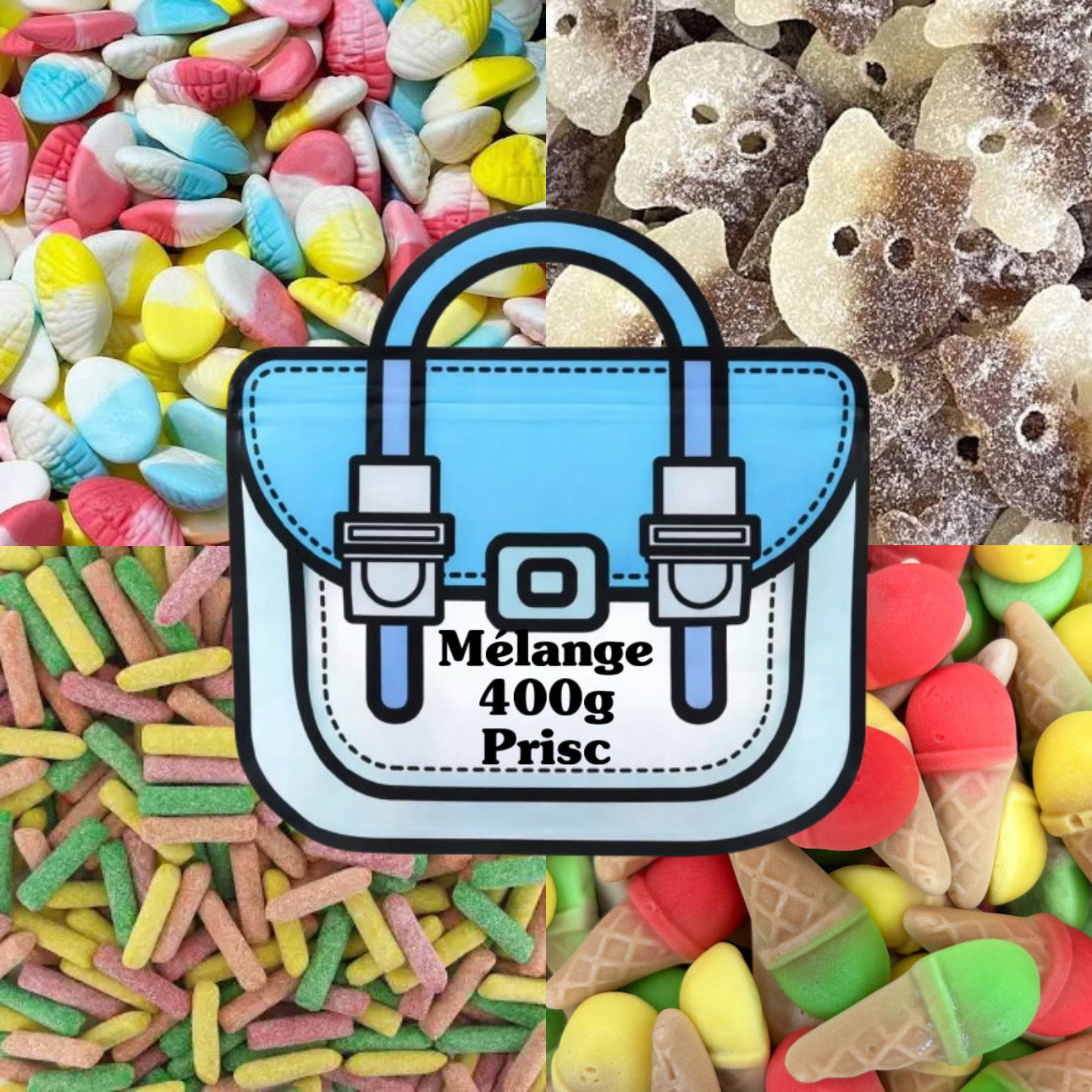 🎒🍬 Cartable de Prisc – 400 g 🍬🎒