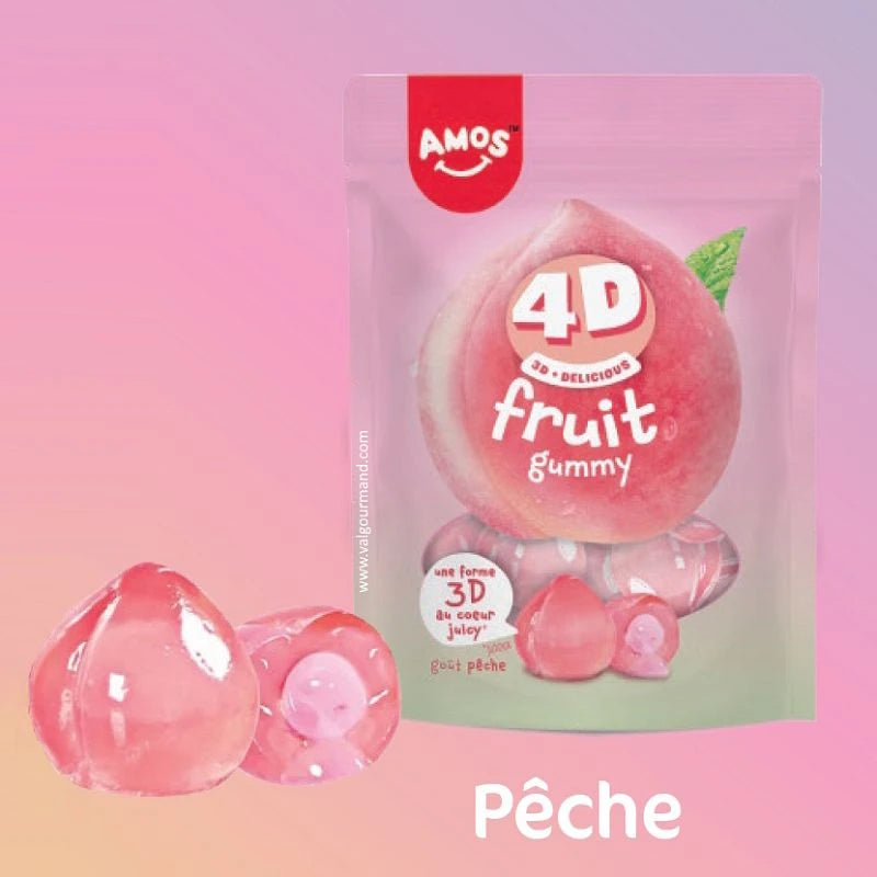 4D Fruit Gummy Pêche - 1 sachet 🍬
