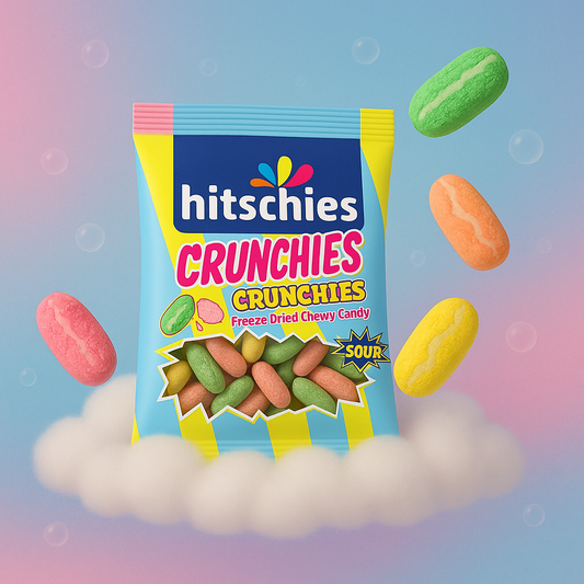 🌸🍭 Hitschies Crunchies – Sour Mix (75g) 🍭🌸