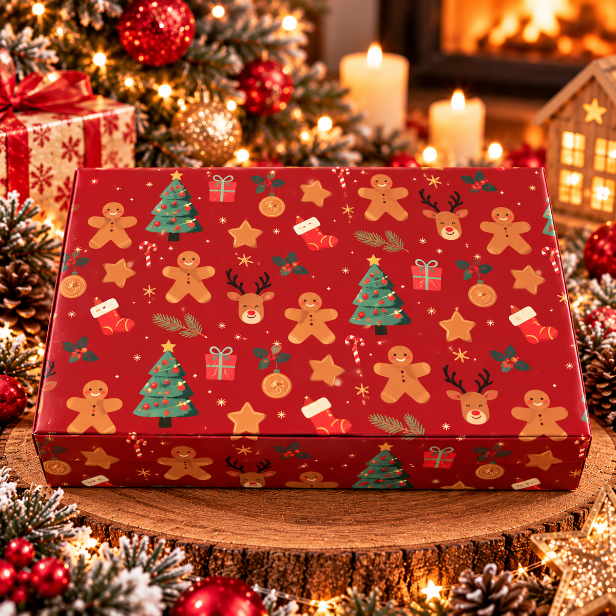 🎄🎶 Boîte Musicale de Noël – Assortiment de Chocolats & Bonbons 🍫🎁