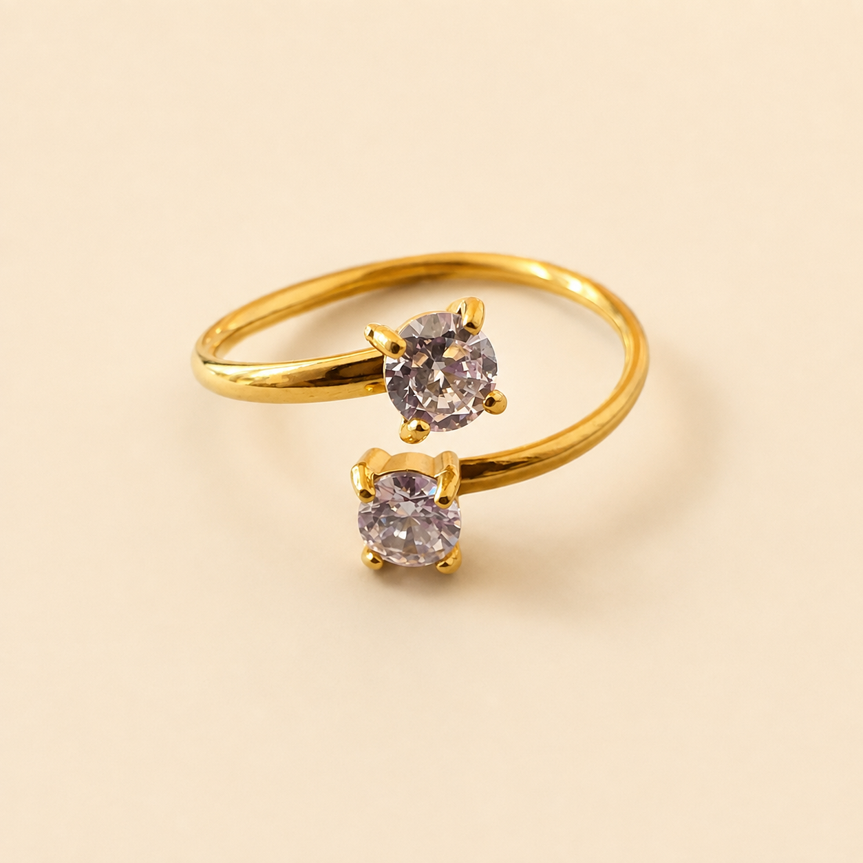 ✨ Bague Duo Cristal