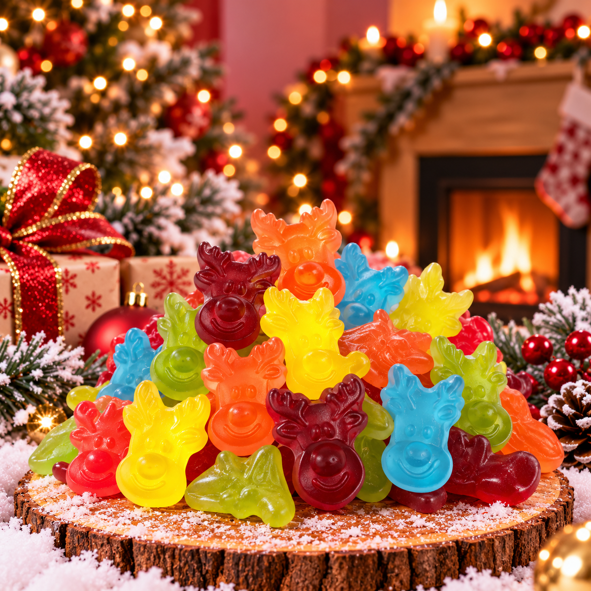 🎄🦌 Haribo Rennes de Noël – Classiques & Acidulés – 100 g 🍬❤️