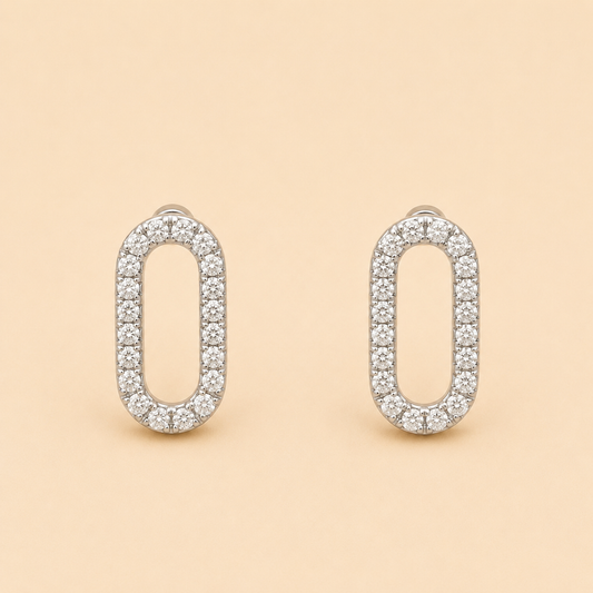 ✨ Boucles d’Oreilles Ovalia Argentées ✨