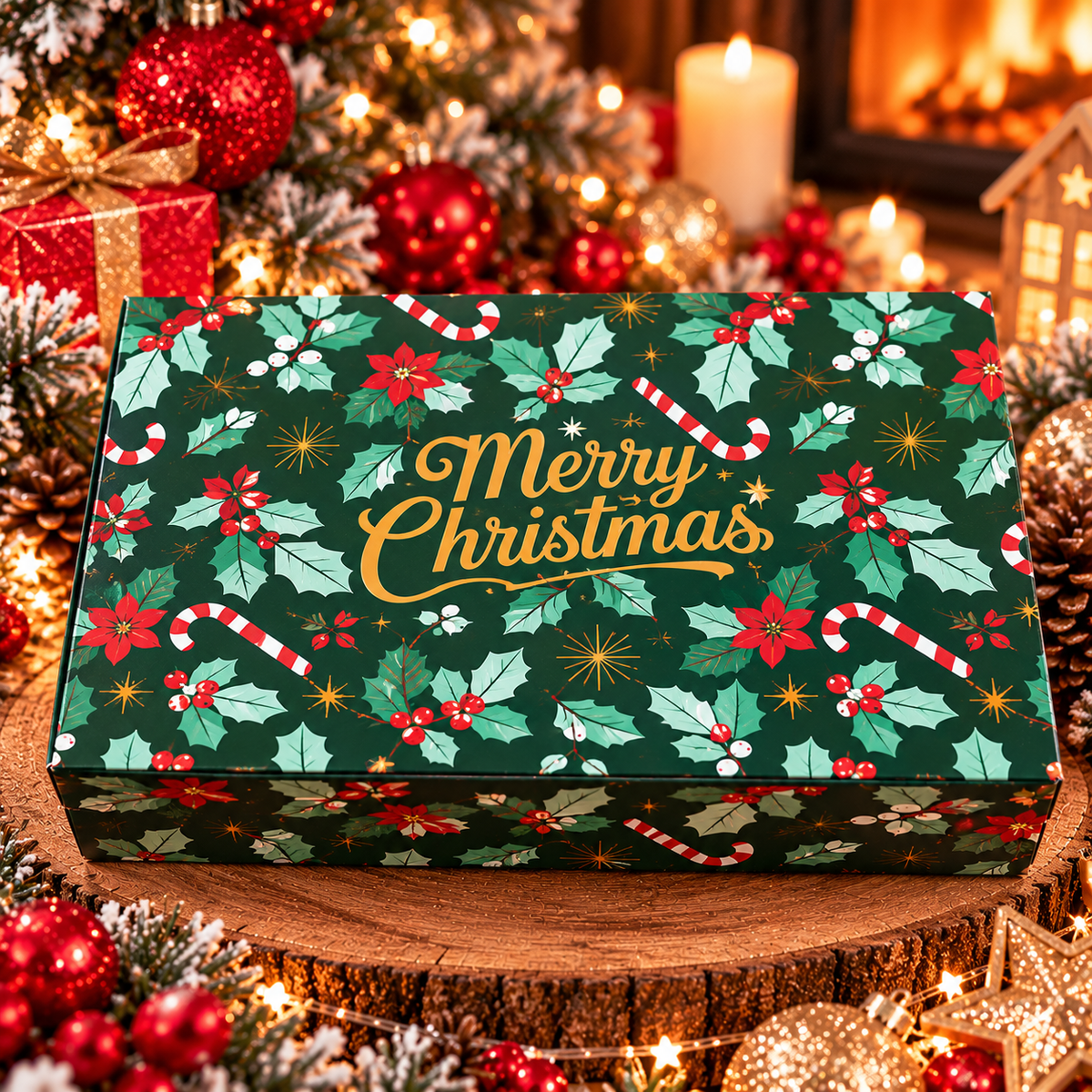 🎄🎶 Boîte Musicale de Noël – Assortiment de Chocolats & Bonbons 🍫🎁