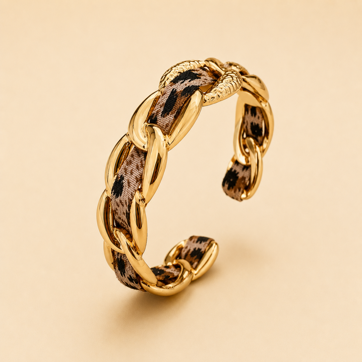 🐆 Jonc Féline – Marron/Noir/Doré