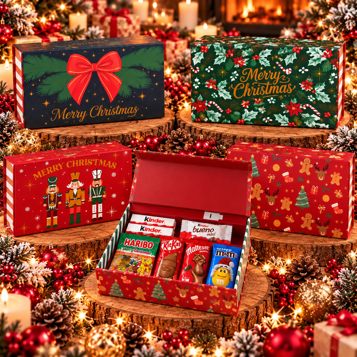 🎄🎶 Boîte Musicale de Noël – Assortiment de Chocolats & Bonbons 🍫🎁