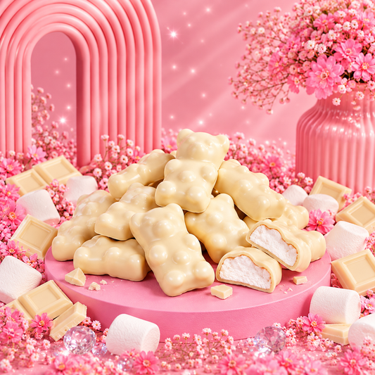 🧸 Oursons Guimauve Chocolat Blanc - x5 🍫