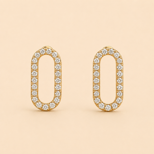 ✨ Boucles d’Oreilles Ovalia Dorées ✨