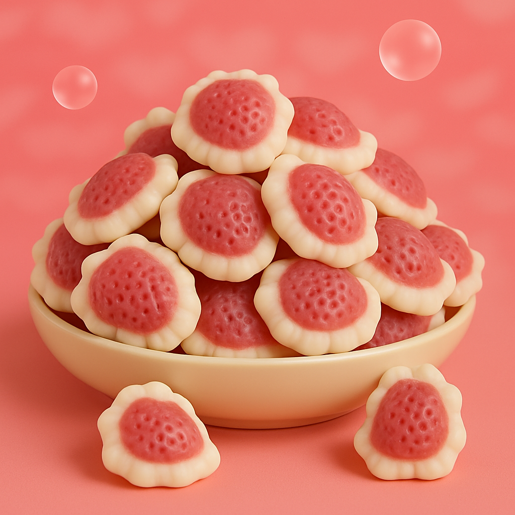 🌸🍭 Fraises à la Crème Fourrées - 100g🍭🌸