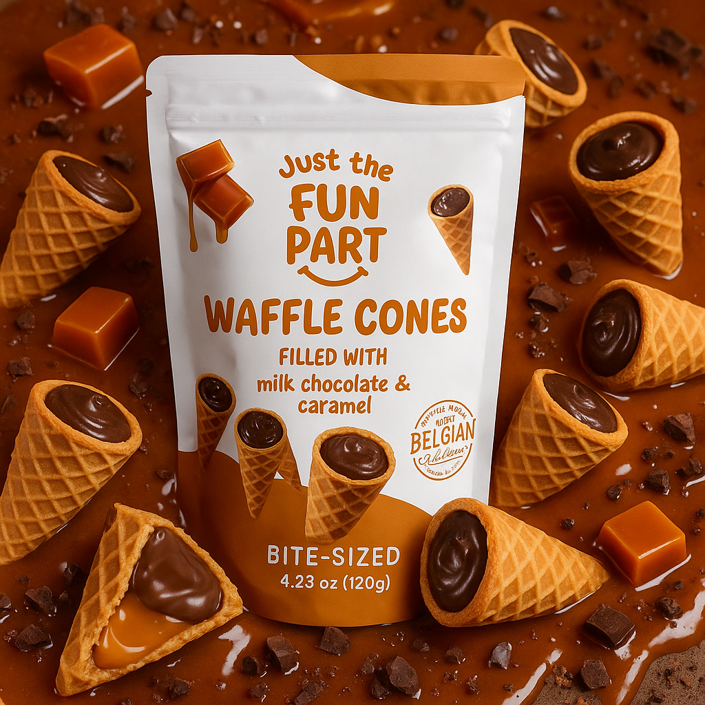 🌸🍭 Cônes – Caramel & Chocolat au lait 🍭🌸