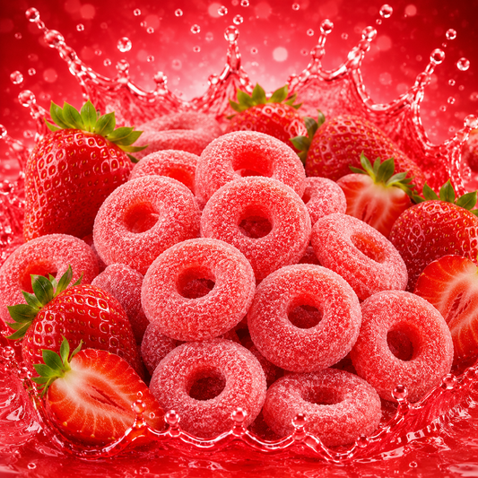 🌸 Anneaux Sucrés Fraise - 100g 🌸