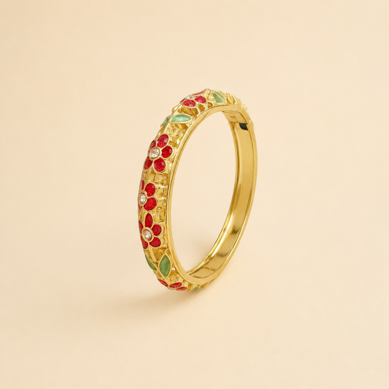 Jonc Thaïlandais – Rouge/Vert/Doré 🌺