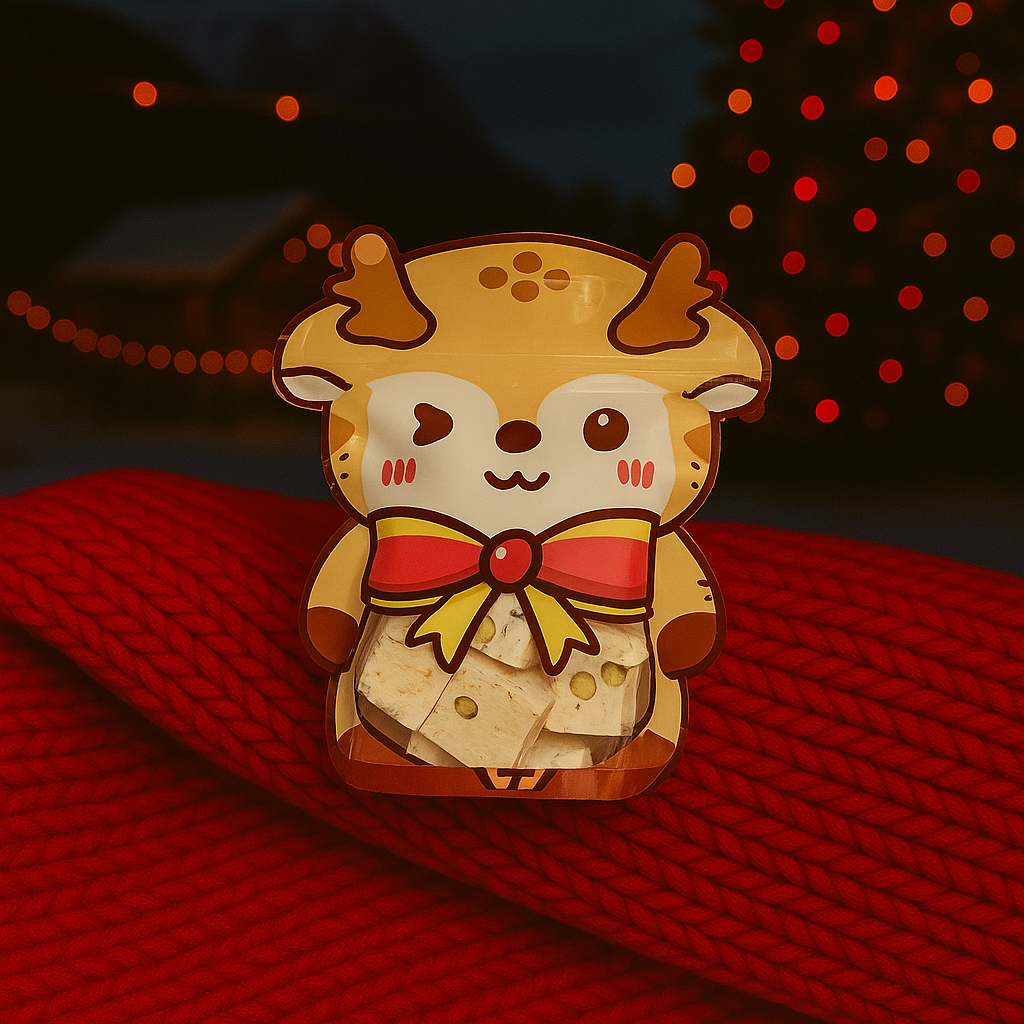 ✨ Sachet Renne Gourmand – Nougat Traditionnel (200g) 🦌🎄