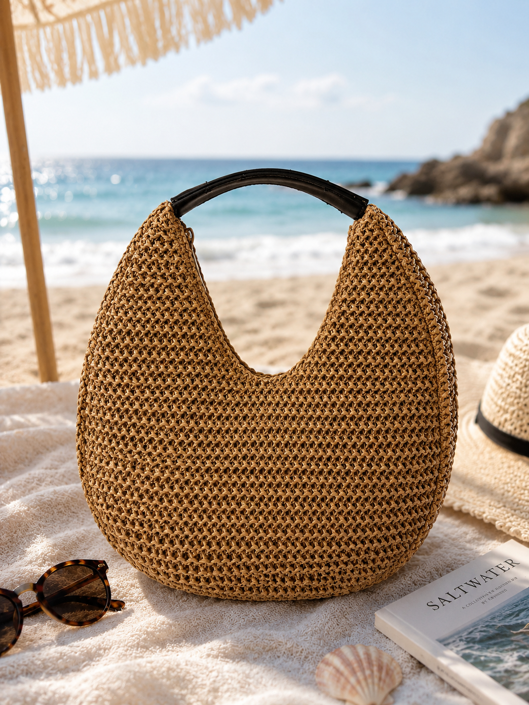 Sac Raphia Summer Noir 🖤