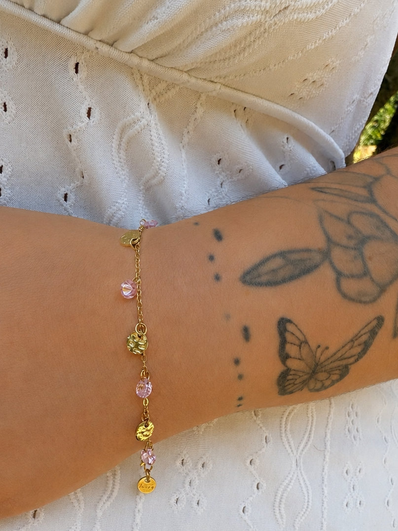 ✨ Bracelet Calypso - Rose/Doré ✨