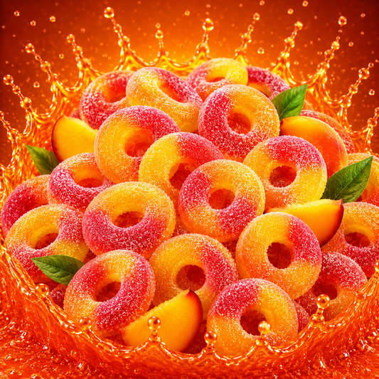 🌸 Anneaux Sucrés Pêche - 100g 🌸