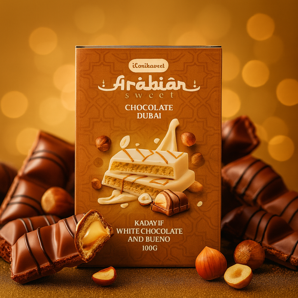 🌸🍭 Tablette Dubai – Chocolat Blanc & Bueno 🍭🌸