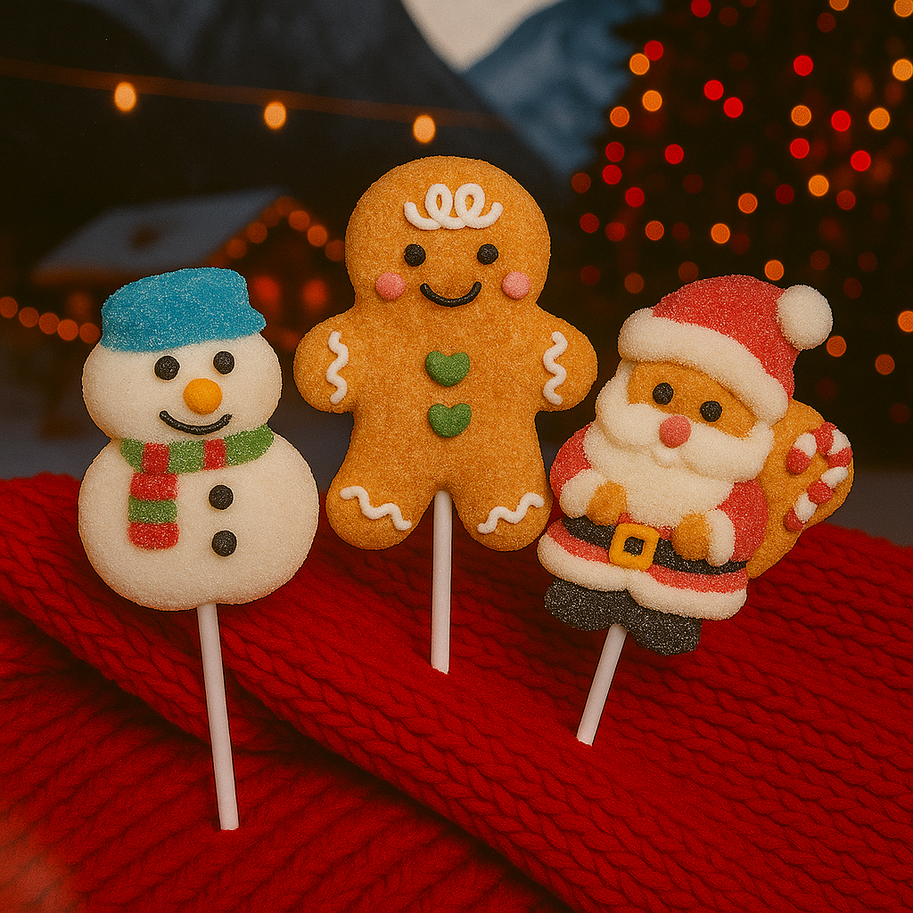 ✨ Sucette Marshmallow de Noël – Goût Vanille 🎅☃️🍭