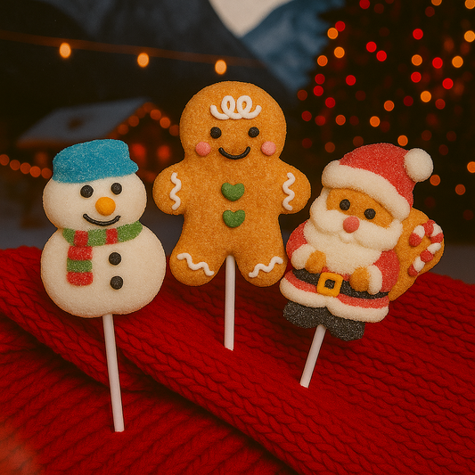 ✨ Sucette Marshmallow de Noël – Goût Vanille 🎅☃️🍭