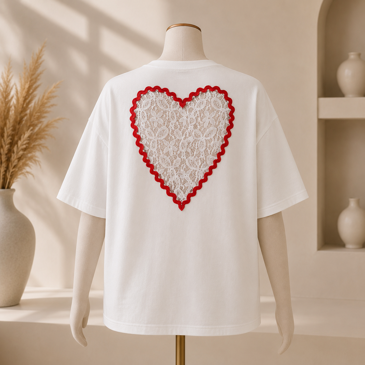 🤍 T-shirt Cœur Dentelle 🤍
