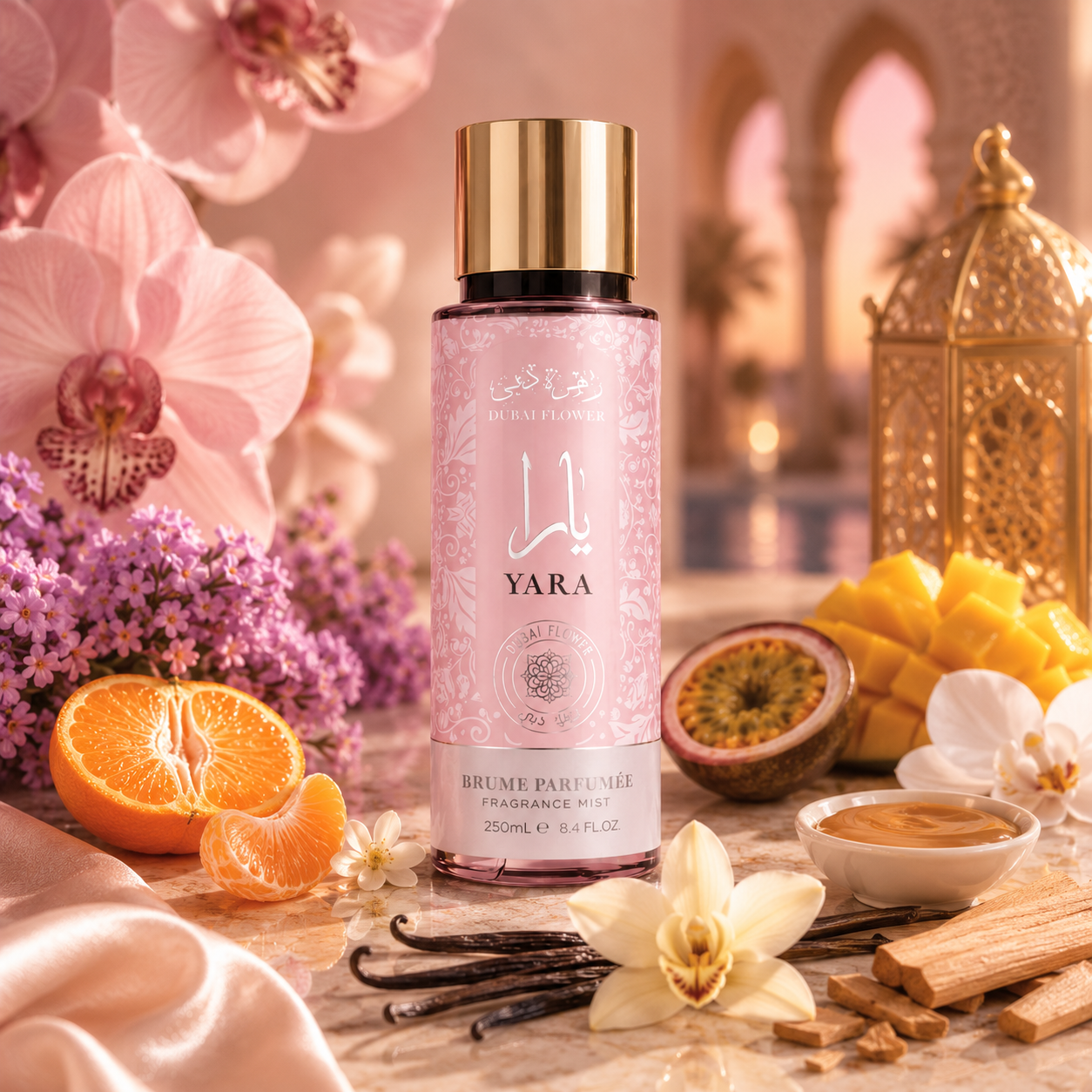 Brume Parfumée Yara Dubai Flower – 250 ml 🌸✨