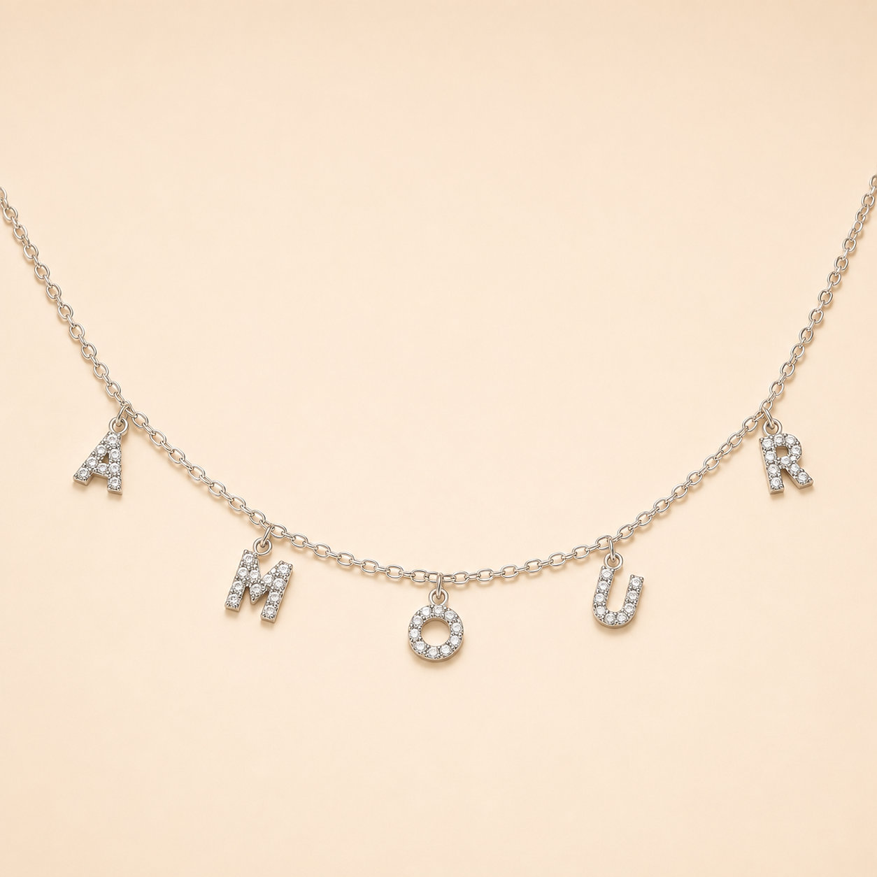 Collier Amour – Argenté 🤍