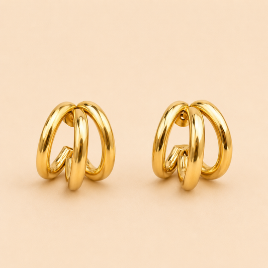 ✨ Boucles d’Oreilles Signature Dorées ✨