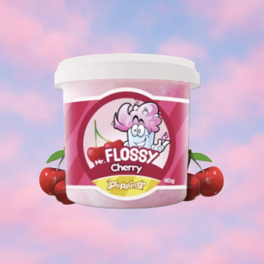 🌸🍭 Barbe à Papa Cerise Pétillante – Mr Flossy 🍭🌸