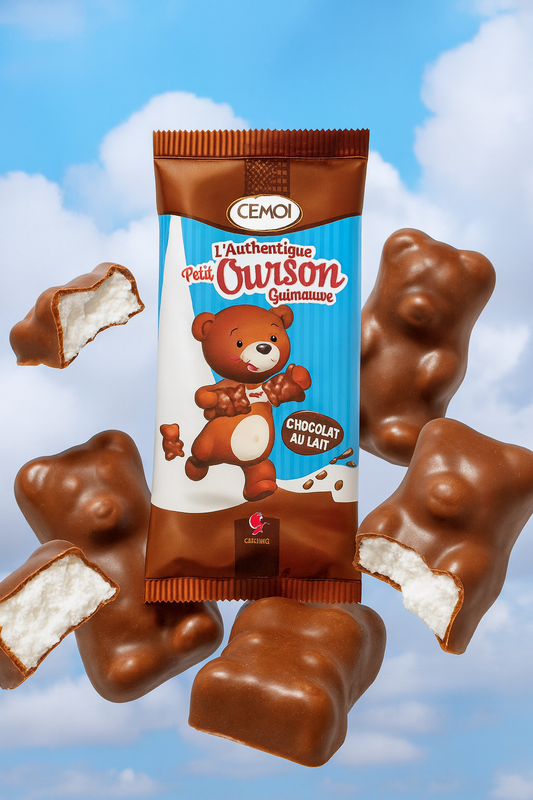 🌸🍫 Ourson Cémoi – Chocolat au lait & Guimauve 🍫🌸
