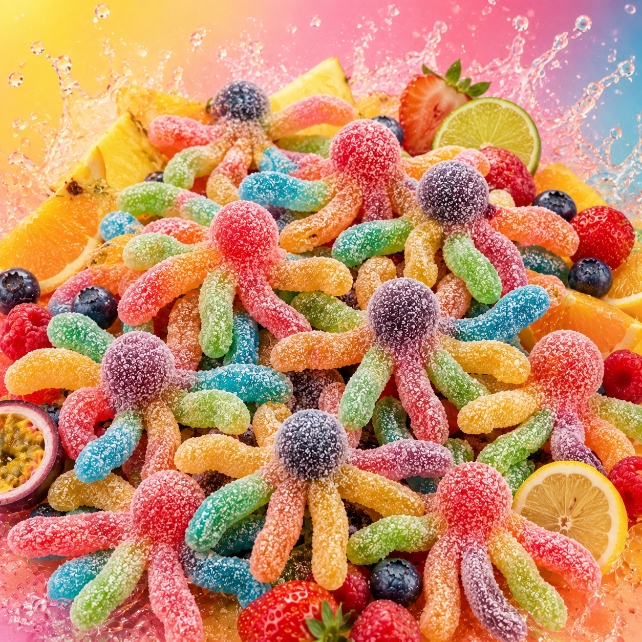 🌸 Octopus Acidulés - 100g 🌸