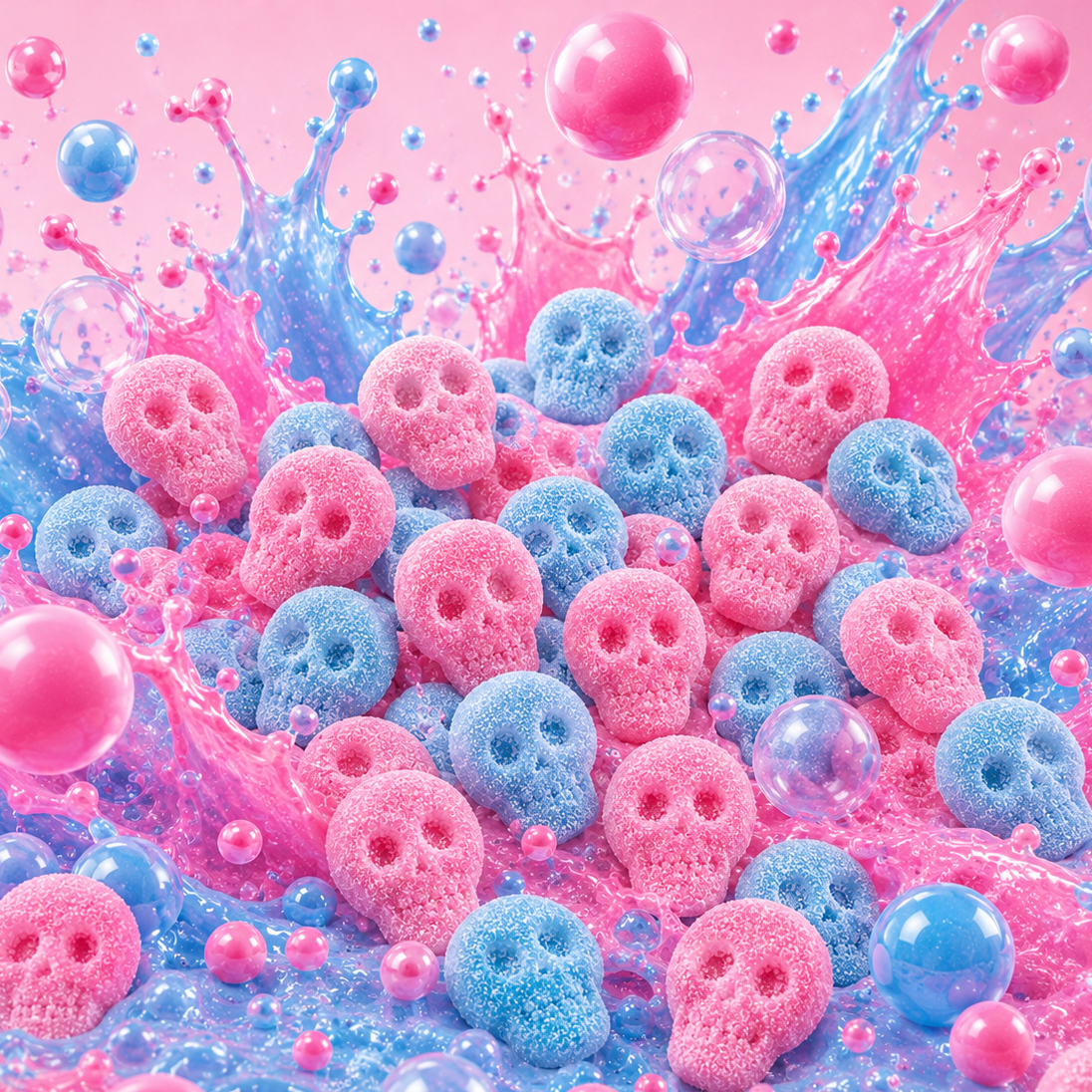 🌸 Crâne Citrique Bubble Gum - 100g 🌸