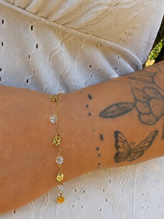✨ Bracelet Calypso - Transparent/Doré ✨